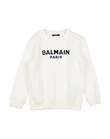 BALMAIN Sweatshirt Off white 100% Cotton, Elastane
