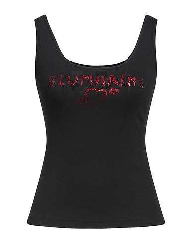 BLUMARINE Vest Black 95% Cotton, 5% Elastane