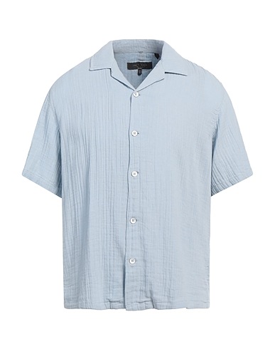 RAG & BONE Solid colour shirt Sky blue 100% Cotton