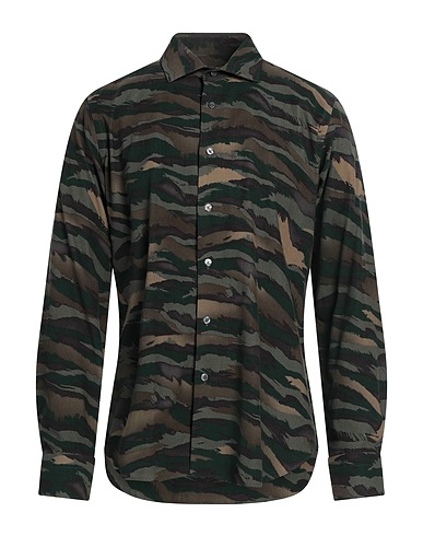 ROBERT FRIEDMAN Patterned shirt Military green 100% Cotton