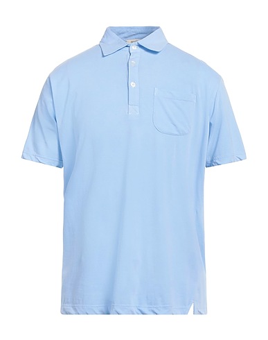 HERITAGE Polo shirt Light blue 94% Cotton, 6% Elastane