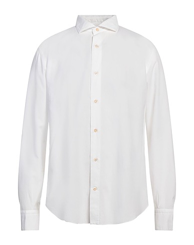 AEQUUS NAPOLI Solid colour shirt White 100% Cotton