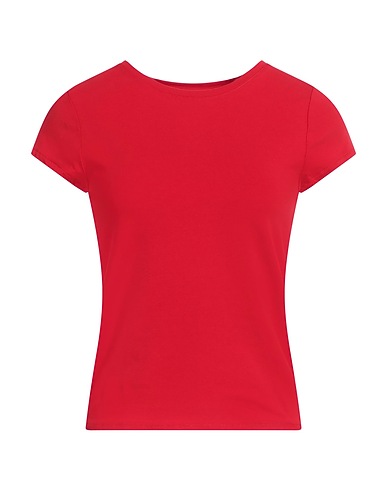 ALPHA STUDIO Basic T-shirt Red 95% Cotton, 5% Elastane