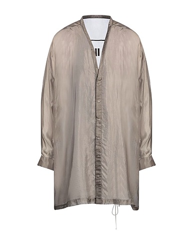 RICK OWENS Solid colour shirt Khaki 100% Silk