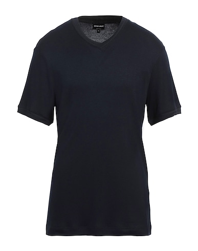 GIORGIO ARMANI ベーシックTシャツ ミッドナイトブルー レーヨン 90% / シルク 10% / コットン / ナイロン / ポリウレタン