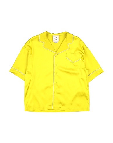 DOUUOD Solid colour shirt Lime green 97% Viscose, 3% Elastane