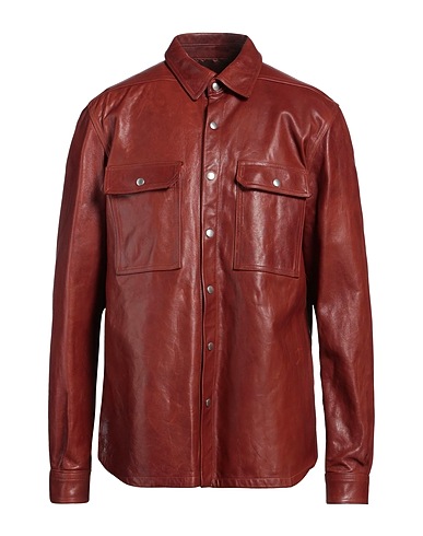 RICK OWENS Solid color shirt Tan 100% Lambskin