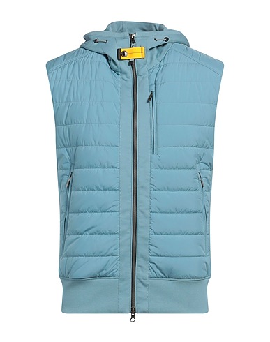 PARAJUMPERS Chaleco Azul pastel 100% Poliéster, Algodón, Elastán