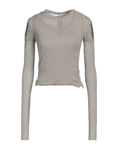 RICK OWENS T-shirt GRIGIO CHIARO 100% Coton