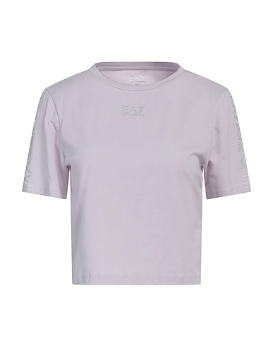 EA7 T-shirt Lilac 95% Cotton, 5% Elastane