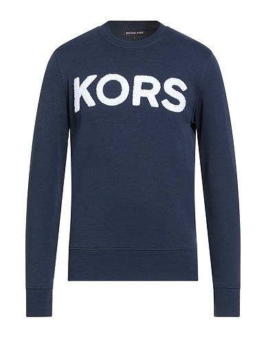 MICHAEL KORS MENS Sweatshirt Navy blue 75% Cotton, 25% Polyester, Elastane