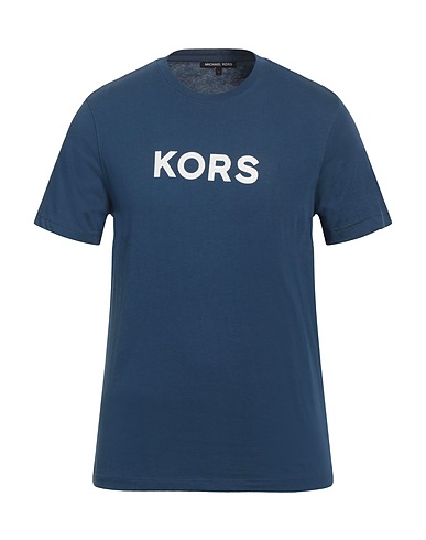 MICHAEL KORS MENS T-shirt Navy blue 100% Cotton