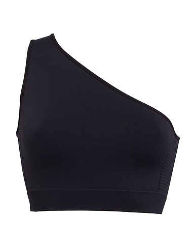 RICK OWENS One-shoulder top Black 95% Polyamide, 5% Elastane