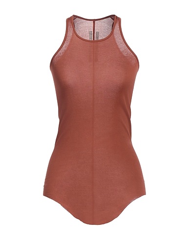 RICK OWENS Tank top Tan 100% Cotton