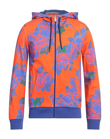 BIKKEMBERGS Felpa Arancione 100% Cotone, Elastan