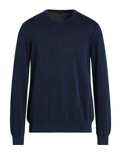 BLAUER. Jumper Navy blue 100% Cotton
