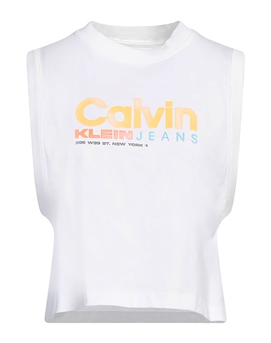 CALVIN KLEIN JEANS Top Weiß 100% Baumwolle