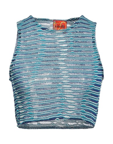 VITELLI Top Blue 70% Cotton, 20% Nylon, 10% Polyamide