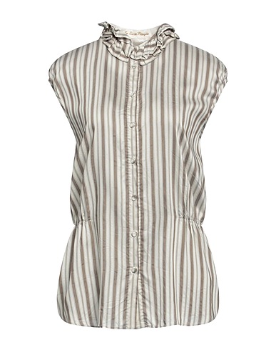 LE SARTE PETTEGOLE Striped shirt 84% Viscose, 16% Silk