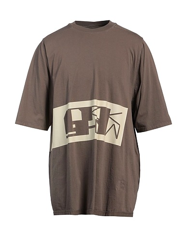 DRKSHDW by RICK OWENS T-shirt oversize Kaki 100% Coton