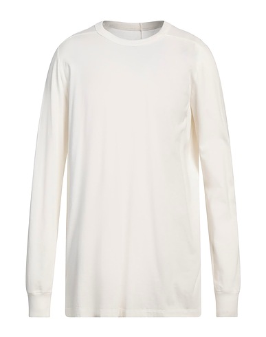 RICK OWENS Basic T-shirt Ivory 100% Cotton