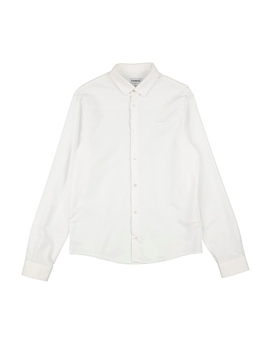 BIKKEMBERGS Camicia tinta unita Bianco 100% Cotone