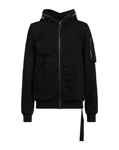DRKSHDW by RICK OWENS Hooded sweatshirt Black 100% Polyamide, Cotton, Elastane