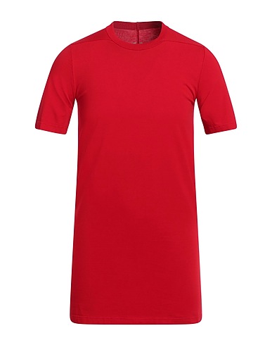 RICK OWENS Basic T-Shirt Tomato red 100% Cotton