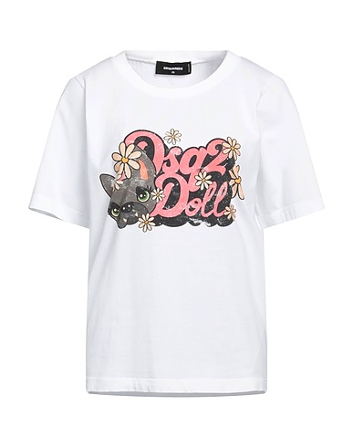 DSQUARED2 T-shirt White 100% Cotton, Elastane