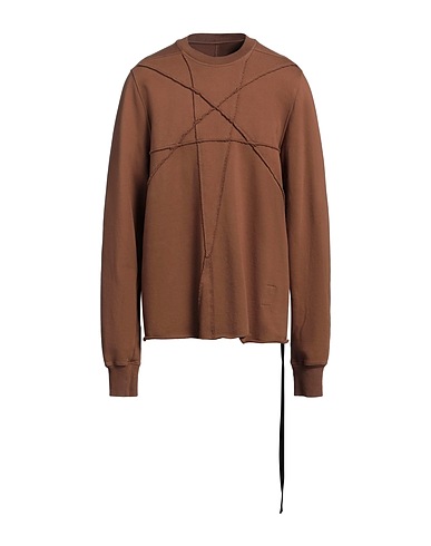 DRKSHDW by RICK OWENS Felpa Marrone 100% Cotone