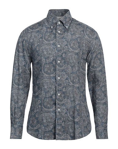 BRUNELLO CUCINELLI Linen shirt Navy 100% Linen, Cotton