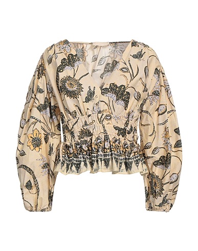 ULLA JOHNSON Top Pastel yellow 100% Cotton