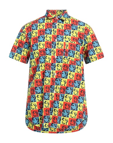 COMME des GARÇONS SHIRT Patterned shirt Yellow 100% Cotton