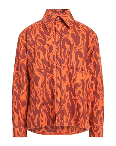 ERL Patterned shirt Orange 100% Cotton