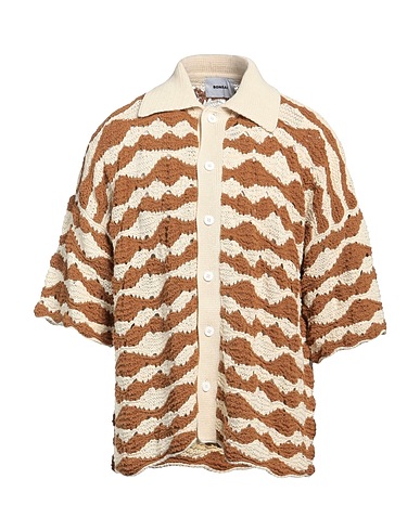 BONSAI Patterned shirt Ivory 80% Cotton, 20% Polyamide