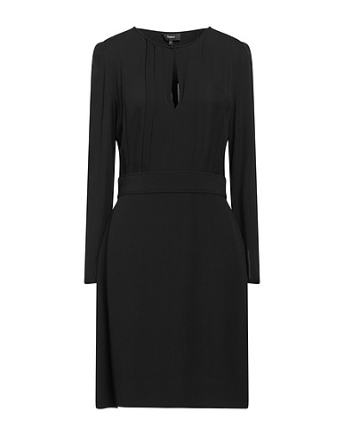 THEORY Office dress Black 100% Silk, Acetate, Viscose