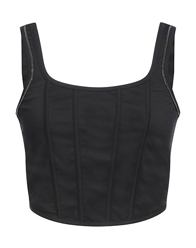 BRUNELLO CUCINELLI Bustier Black 65% Cotton, 29% Polyamide, 6% Elastane, Brass