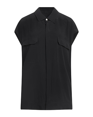 RICK OWENS Patterned shirts & blouses Black 64% Acetate, 36% Silk