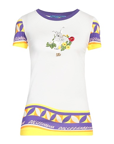 DOLCE&GABBANA T-shirt White 100% Cotton, Zamak, Viscose