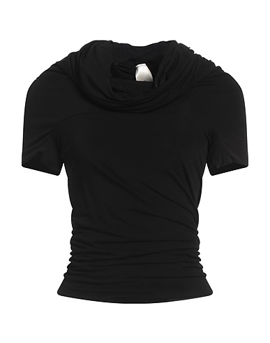 RICK OWENS Basic T-Shirt Black 96% Cupro, 4% Elastane