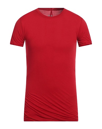 RICK OWENS Basic T-Shirt Red 100% Cotton