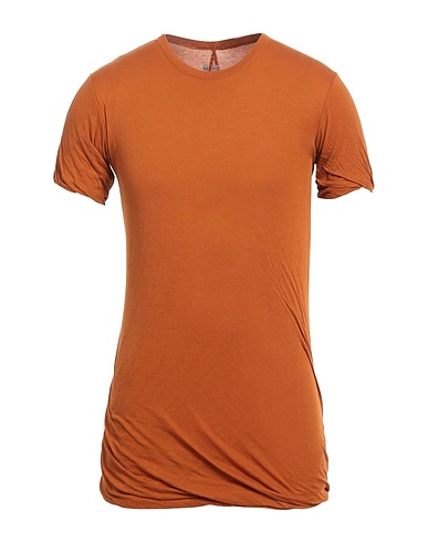 RICK OWENS Basic t-Shirt Χρώμα σκουριάς 100% Βαμβάκι