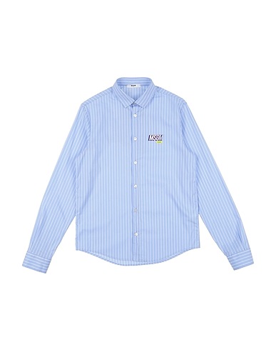 MSGM Camicia fantasia Blu chiaro 68% Cotone, 30% Poliammide, 2% Elastan