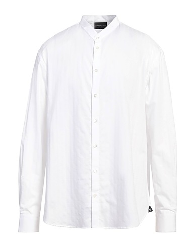 EMPORIO ARMANI Solid colour shirt White 100% Cotton