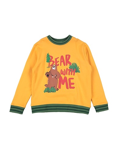 STELLA McCARTNEY KIDS Felpa Giallo ocra 100% Cotone, Elastan