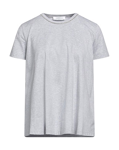 FABIANA FILIPPI T-shirt Light grey 100% Cotton, Ecobrass