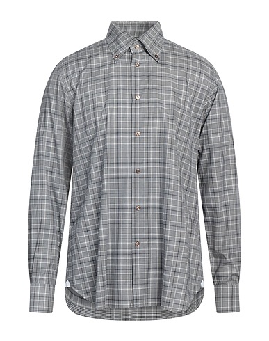 BORSA Patterned shirt Midnight blue 100% Cotton