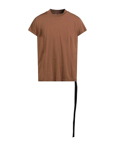 DRKSHDW by RICK OWENS Basic T-shirt Light brown 100% Cotton