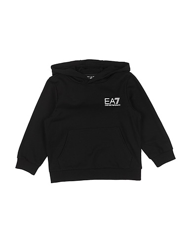 EA7 Felpa Nero 100% Cotone, Elastan