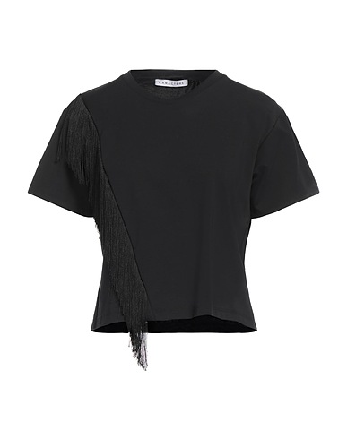 CARACTÈRE T-shirt Black 58% Cotton, 36% Polyamide, 6% Elastane